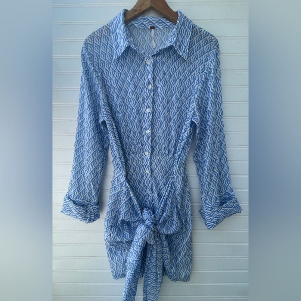Free People Blue Mini Dress - Picture 5 of 12